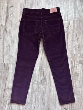 Levi's 311 shaping skinny Women's Deep Plum Corduroy pants fall cozy warm soft